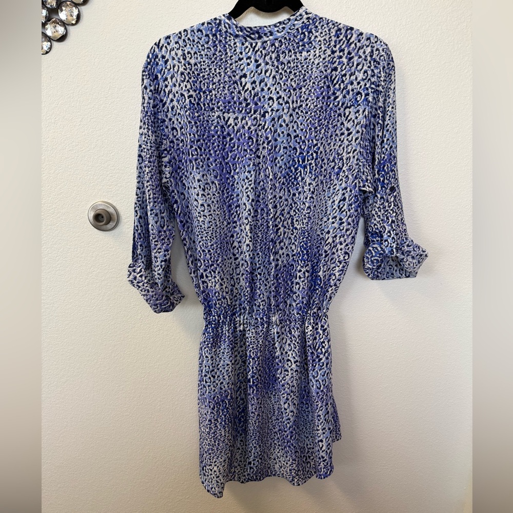 Rebecca Taylor Blue Leopard Fever Dress
Silk Shirtdress - Picture 4 of 7